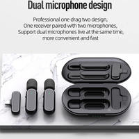Microphone Lavalier sans fil K61 original 2.4G réduction du bruit enregistrement vidéo Mini micro avec boîtier de charge pour IOS Android