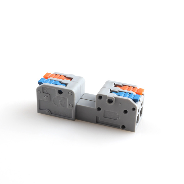 2 Way Wire Connection Splice  2 in 2 Out  Butt Quick Release Lever Connectors