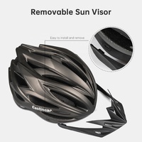 Casque de vélo VICTGOAL avec support de caméra, caméra Bluetooth 4K, interphone Wala, visière noire, lunettes LED orange