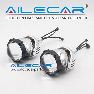 Bisonjs — projecteur à médaillon bleu, avec lentille bleue, support, H7, H4, 9005, 9006, adaptateur, adapté pour la mise à niveau des phares auto, 4015 boules - Product Image 6