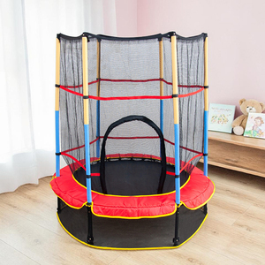 <span class=keywords><strong>Trampoline</strong></span> d'intérieur pour enfants de 55 pouces, coloré et abordable, avec filet de sécurité, <span class=keywords><strong>trampoline</strong></span> multicolore pas cher pour enfants - Product Image 1
