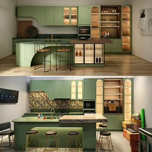 Ensemble d'armoires en bois sur mesure, design modulaire intelligent pour l'intégration de l'espace de cuisson à domicile, meubles de rangement modernes modulaires pour la <span class=keywords><strong>cuisine</strong></span> - Product Image 3