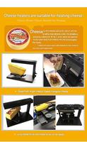 Chauffe-fromage électrique professionnel 900W, machine à faire fondre le beurre pour cheddar et mozzarella