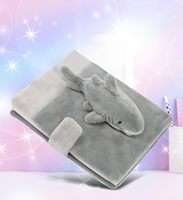 Journal d'écriture de requin rempli de requin en peluche pour filles et garçons, cahier de papeterie mignon de requin en peluche, cahier d'animal rempli