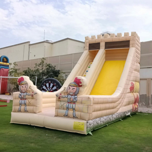 Castillo Inflable Amarillo con Tobogán, Tobogán Inflable para Niños, Tobogán Seco Inflable, Casa de Brinco para Fiestas Infantiles de Alquiler - Product Image 4