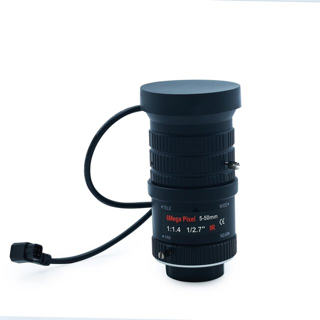 6 Megapixel DC Iris Control Machine Vision Auto CS Mount Lens 5mm-50mm Motorized Zoom for 1/2.7 Camera Sensor Manual 3MP 2.8mm