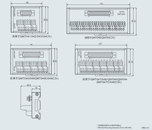 Qmt048c D-SUB khối thiết bị đầu cuối Chất lượng cao mạ vàng 37p nữ D-SUB (rs323) PLC mùa xuân kết nối Thiết kế phổ quát - Product Image 5