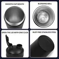 Bouteille de mélange personnalisée en acier inoxydable, tasse à eau, tasse à milkshake protéiné, tasse de sport et de fitness pour l'extérieur avec LOGO personnalisé