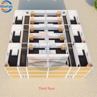 WinFair Zambie Maison préfabriquée à faible coût préfabriquée en panneaux sandwich mobiles démontables avec salle de bain à moins de 50 000