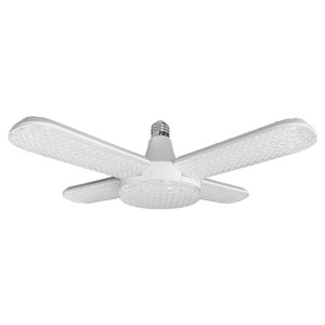 LED Folding Bulb <b>Leaf</b> <b>Light</b> E27 Base High Transparency Crystal Tri <b>Leaf</b> Garage Ceiling Hanging Home Use - Product Image 3