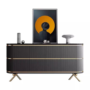 Meuble de rangement moderne de luxe avec dessus en marbre italien, grande capacité, <span class=keywords><strong>buffet</strong></span> <span class=keywords><strong>blanc</strong></span> pour la maison, meubles pour appartement, villa, salon - Product Image 6