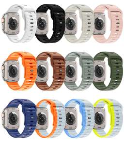 Correa de Silicona Ancha y Suave con Hebilla Metálica Cuadrada para Apple Watch 7/8/9/10/Ultra, Correa de Reloj de 42/44/45/49mm para IWatch - Product Image 5