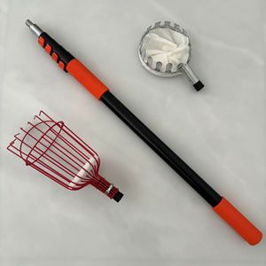Outils de <span class=keywords><strong>cueillette</strong></span> de fruits Qingle outil de jardin cueilleur de fruits avec poteau télescopique en acier inoxydable fendu pour poteau de rouleau de peinture - Product Image 6