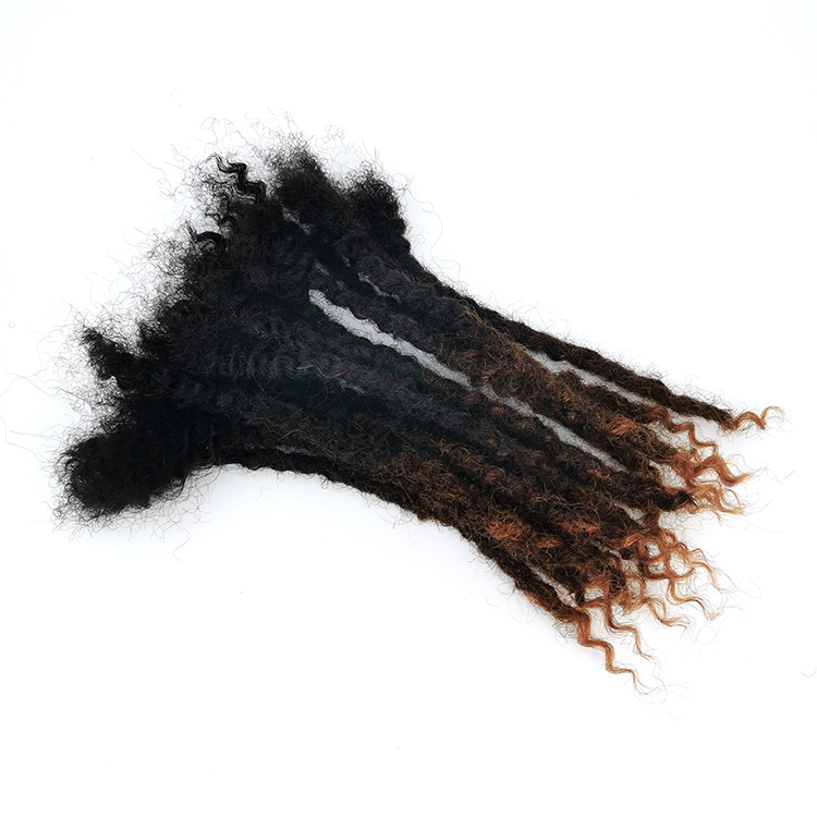 Vast Hair KAMA Brazilian Hair Dreadlock 100% Virgin Remy Human Hair 0.4cm-0.8cm 1B/4/30# Color Texture Loc Extensions Curly Ends Women thumbnail 2