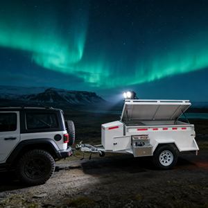 Nuevo Diseño de Mini Remolque de Viaje Compacto, Mini Remolque de Campamento Aerodinámico en Forma de Lágrima para Campamentos Individuales y Viajes de Aventura Individuales - Product Image 2