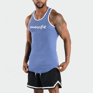 ملابس تدليك عالية الجودة للرجال عضلات مضلعة قمم للدبابات مخصصة بالجملة أسود صالة ألعاب رياضية سترينجر تانك توب الرجال سترة - Product Image 3