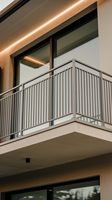 Rampe en verre LED moderne - Système de balustrade de balcon en verre trempé sans cadre en aluminium pour hôtel, appartement, villa