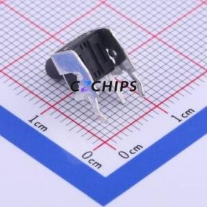 TC-1102N-C-DS-B Tactile Switch Bent Lead Through Hole,6x6mm Switch Single Pole Single Throw Round Button 2.6N Right Angle Insert - Product Image 2