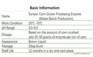 Enzyme de traitement du gluten de maïs dans la production d'amidon de maïs pour un rendement élevé de farine de gluten de maïs et réduisant l'humidité du gâteau de filtre protéique - Product Image 3