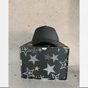 หมวกเบสบอลหนัง PU สีดำล้วน ทรงไม่แข็ง 5 ชิ้น แบบ Snapback - Product Image 3