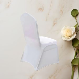 Áo phủ ghế cưới và tiệc chất liệu spandex trắng, giá rẻ, co giãn, bền - Product Image 2