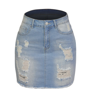 Mini-<span class=keywords><strong>jupe</strong></span> trapèze super courte en jean très extensible pour femme – Nouvelle collection tendance - Product Image 1