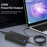 Cargador de Alta Potencia para Portátil de 19.5V 9.23A 180W, Conector de Barril de 7.4x5.0mm, Compatible con Portátiles para Juegos Dell Serie G Alienware 15/17