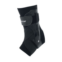 Attelle de cheville personnalisable avec logo, stabilisateurs latéraux et sangle de fixation croisée pour protection renforcée en sport et arthrite