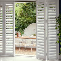 Volets de plantation à prix d'usine, volets à persiennes Jaslousie, volets de fenêtre en bois et PVC de style simple