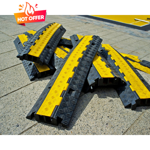 케이블 보호대, 1 <span class=keywords><strong>2</strong></span> <span class=keywords><strong>3</strong></span> 4 5 채널 케이블 스피드 범프 전기 덕트 바닥 케이블 및 호스 보호대 코드 커버 - 중형 - 노란색 - Product Image 4