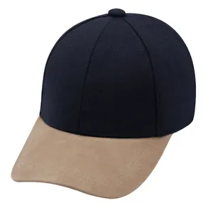 Conception personnalisée pour hommes Casquette de baseball Casquette de laine brodée Casquette de baseball queue de cheval imprimée