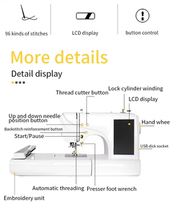 JUKKY Brand Computerized Programmable <b>Walking</b> Foot Flat-Bed Lock Stitch Sewing <b>Machine</b> for Home Use New High-Speed - Product Image 6
