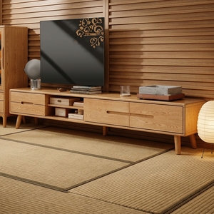 Meuble TV <span class=keywords><strong>JYN</strong></span>, meuble de rangement moderne et minimaliste en chêne, meuble mural pour TV, meuble de sol en bois de petite taille pour salon - Product Image 5