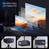 Projecteur 4K Android Smart Wifi Led Google Tv Projecteur 2024 Jeu Projecteur 600 Ansi 13000 Lumens 1080P Pour Écran 180 Pouces