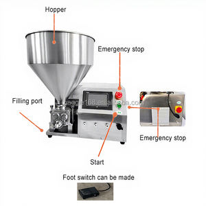 Máquina de Llenado de Crema para el Cabello Profesional de Alto Rendimiento, Máquina de Inyección de Crema Batida Tiramisú de Doble Control - Product Image 3