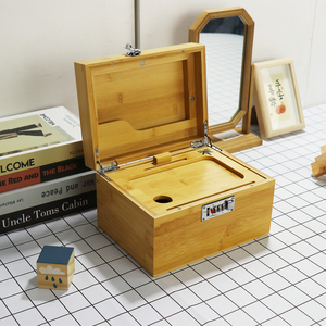 Fsc & BSCI lớn Tre hộp với sự kết hợp khóa, lưu niệm Box Set, gỗ Stash lưu trữ Hộp quà tặng - Product Image 5