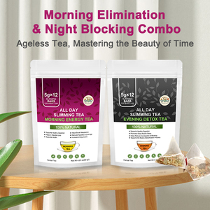 Salute tutto il giorno mattina e sera a doppia azione di disintossicazione olio raschietto pancia piatta <span class=keywords><strong>naturale</strong></span> erbe organiche dimagranti tè - Product Image 2