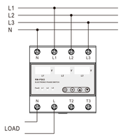 RELETEK RM-PS63 Relais de phase de moteur réglable à contrôle de tension scellé blanc Protection numérique automatique haute puissance miniature