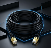 Cable de Red Ethernet Cat5e/Cat6 Directo de Fábrica, Conectores RJ45 Chapados en Oro, 1m-40m, Blindaje UTP/FTP/SFTP, Cable LAN de 1Gbps