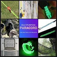 Cordon de parachute en paracorde luminescent à 9 brins, 750 lb, corde de survie tactique pour le camping, la randonnée, la pêche, bracelet extérieur