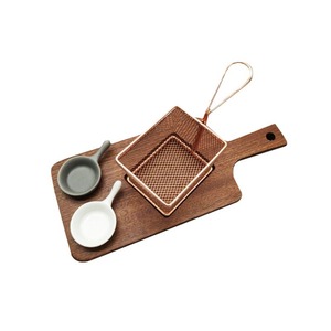 Japanese Style Sapele Wood <b>Tray</b> Set With Stainless Steel <b>Basket</b> Oil Drain Filter For Hotel Tea Serving - Product Image 1