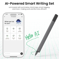 Bloc-notes électronique numérique effaçable A5 en PU avec stockage cloud, stylo intelligent et application, MOQ 1
