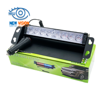 Universal Car Dashboard Ventosa Montaje RGB Multicolor LED Estroboscópico Luz de advertencia Carcasa de aluminio Negro