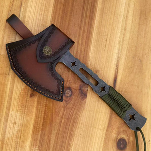 Cuchillo Táctico de Combate Personalizable de Alta Calidad con Hoja de Acero Inoxidable, Funda de Cuero OEM, Mango de Cuerda, Grosor de 10 mm, DIY - Product Image 3