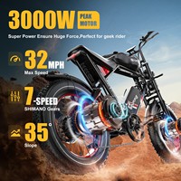 Nouveau Vélo Électrique Tout-Terrain Adulte 20 Pouces Pneus Larges Moteur Brushless 1500W Batterie Lithium 48V 45AH Cadre en Alliage d'Aluminium Freins Hydrauliques Doubles
