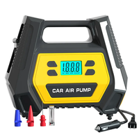 Mini compresseur d'air numérique portable en ABS 12V, robuste, avec lumière LED, gonflage rapide, arrêt automatique, pour voiture, 20L/min