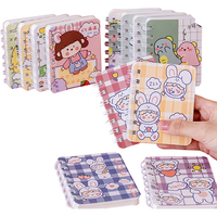 Carnet à spirales A7 imprimé avec des dessins mignons, mini journal personnalisé, 80 feuilles, couverture en PP, format de poche, papeterie, cadeau pour enfants, étudiants