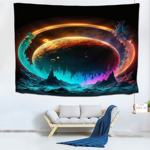 Yoga psychedelic tường treo tấm thảm chăn đầy màu sắc thăng hoa tùy chỉnh tường trang trí thiên hà tấm thảm - Product Image 2