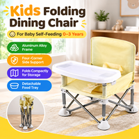 Chaise haute portable pour bébé, design pliable avec panier de rangement pour pique-nique, camping, voyage, activités de repas en plein air pour tout-petits