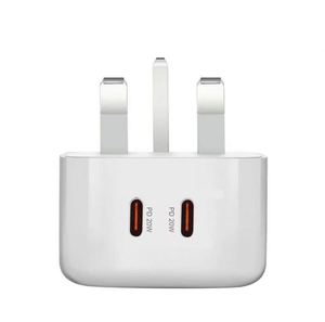 หัวชาร์จเร็ว 20W USB C สำหรับ iPhone 15 16 Pro Max หัวชาร์จแบบเสียบผนัง EU US UK TYPE C ช่องเสียบ USB C คู่ ชาร์จได้หลายอุปกรณ์ - Product Image 3